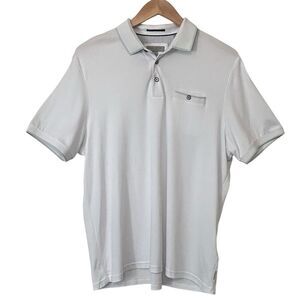 Ted Baker Mens Size 6 US 2XL Performance Polo Shirt Short Sleeve White